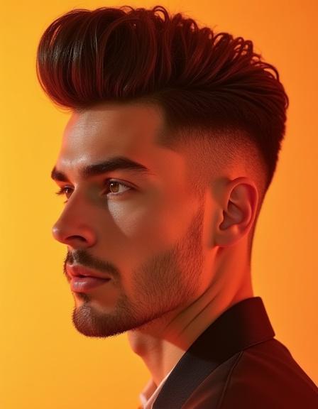 Acconciatura pompadour moderna